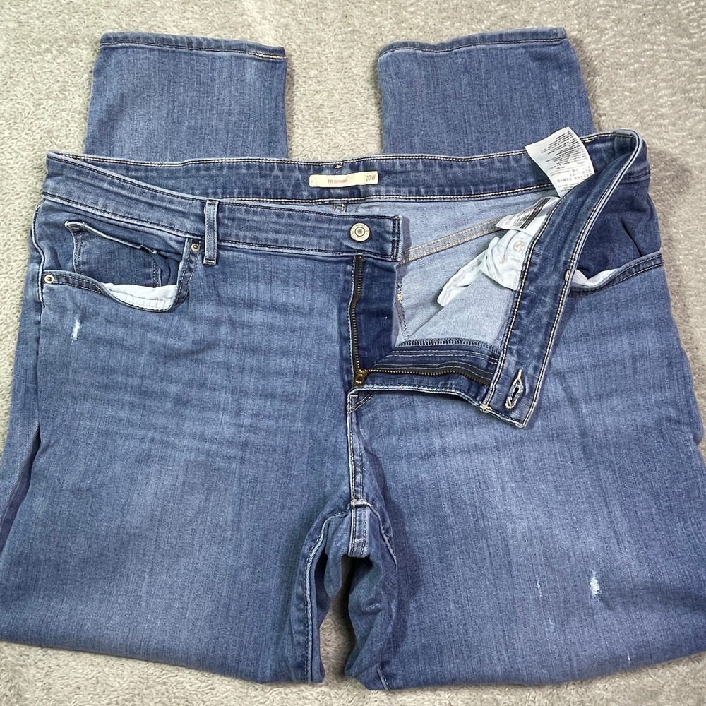 Levi's 711 Skinny Jeans‎ Women's 20W Blue Denim Distressed Casual Outdoorsy